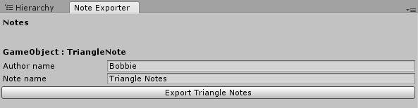Showing note in note exporter