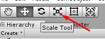 Selecting scale tool