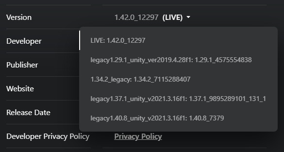 Oculus Branch Setting