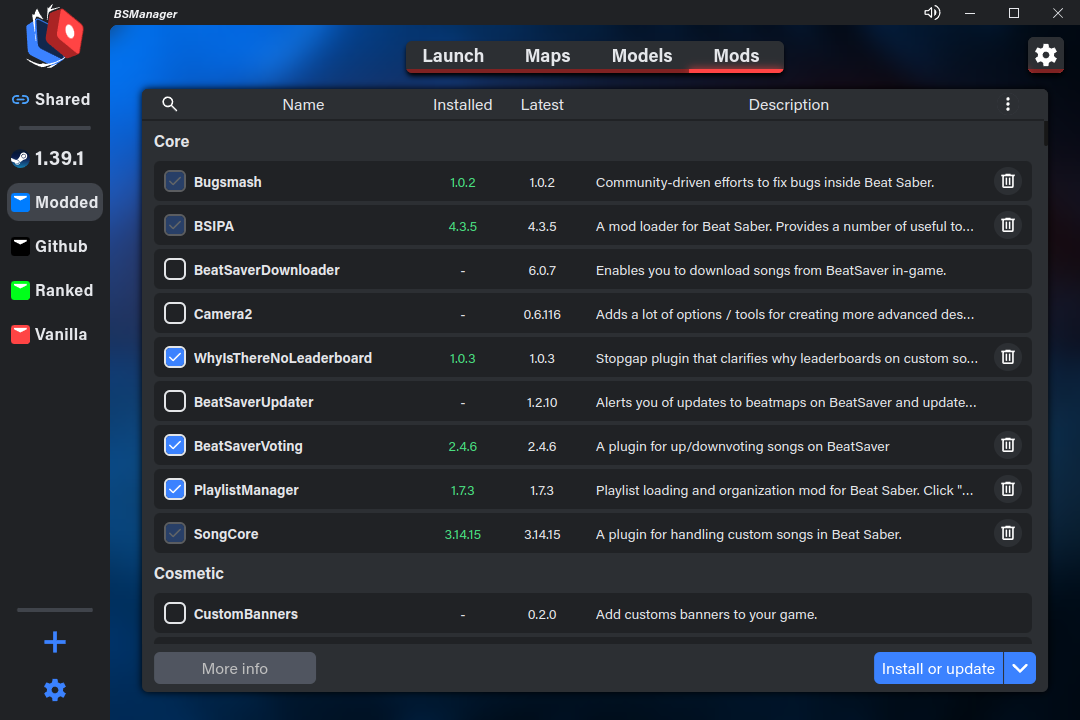 BSManager Install Mods