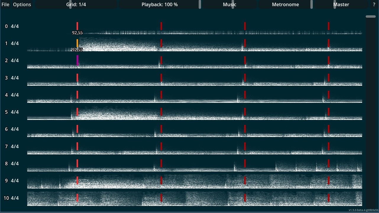 The transients roughly line up with the grid